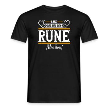 Rune Geschenkidee Geschenk Geburtstag - Männer T-Shirt - Schwarz - Vorne - AI Model Male 178 light (178cm)