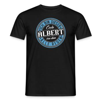 Albert Geschenkidee Geschenk Geburtstag - Männer T-Shirt - Schwarz - Vorne - AI Model Male 178 light (178cm)