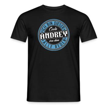 Andrey Geschenkidee Geschenk Geburtstag - Männer T-Shirt - Schwarz - Vorne - AI Model Male 178 light (178cm)