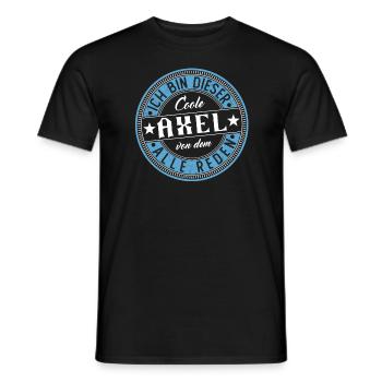 Axel Geschenkidee Geschenk Geburtstag - Männer T-Shirt - Schwarz - Vorne - AI Model Male 178 light (178cm)
