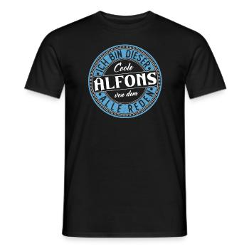 Alfons Geschenkidee Geschenk Geburtstag - Männer T-Shirt - Schwarz - Vorne - AI Model Male 178 light (178cm)