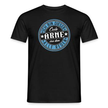 Arne Geschenkidee Geschenk Geburtstag - Männer T-Shirt - Schwarz - Vorne - AI Model Male 178 light (178cm)