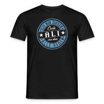 Ali Geschenkidee Geschenk Geburtstag - Männer T-Shirt - Schwarz - Vorne - AI Model Male 178 light (178cm)