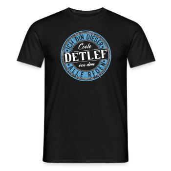 Detlef Geschenkidee Geschenk Geburtstag - Männer T-Shirt - Schwarz - Vorne - AI Model Male 178 light (178cm)