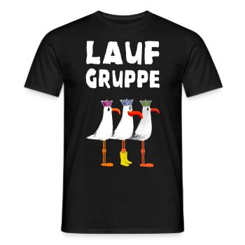Lauf Gruppe Training Laufen Joggen Sport Jogger - Männer T-Shirt - Schwarz - Vorne - AI Model Male 178 light (178cm)