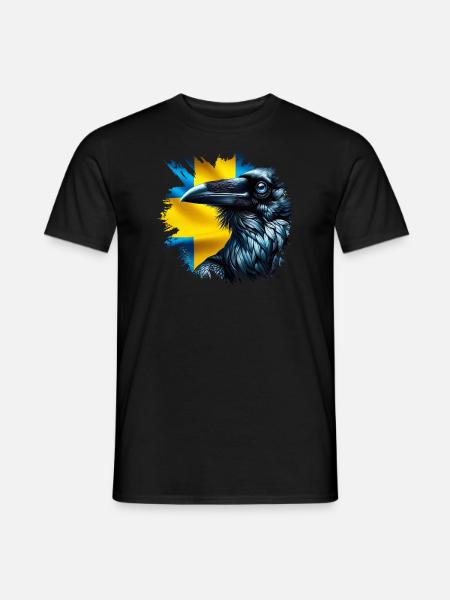 Rabe - Dalsland Landschaft Tiere Schweden - Männer T-Shirt - Schwarz