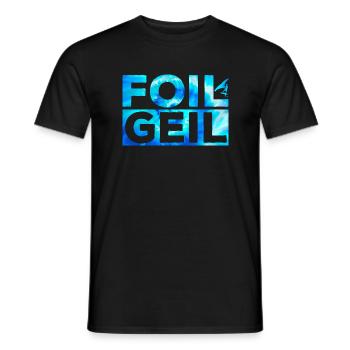 Wing Foiling Surf Surfing Surfer Foil Geil - Männer T-Shirt - Schwarz - Vorne - AI Model Male 178 light (178cm)