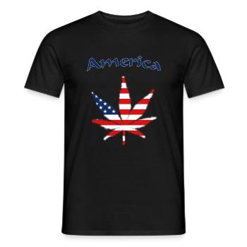 United States of America, USA, America - Männer T-Shirt - Schwarz - Vorne - AI Model Male 178 light (178cm)