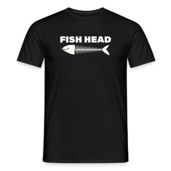 FISH HEAD - Männer T-Shirt - Schwarz - Vorne - AI Model Male 178 light (178cm)