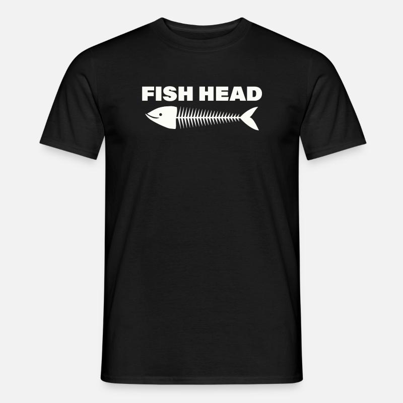 FISH HEAD - Männer T-Shirt - Schwarz