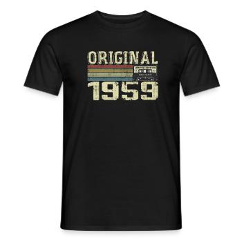 1959 Birthday Parties - 1959 Retro Gift - Men's T-Shirt - black - Front - AI Model Male 178 light (178cm)