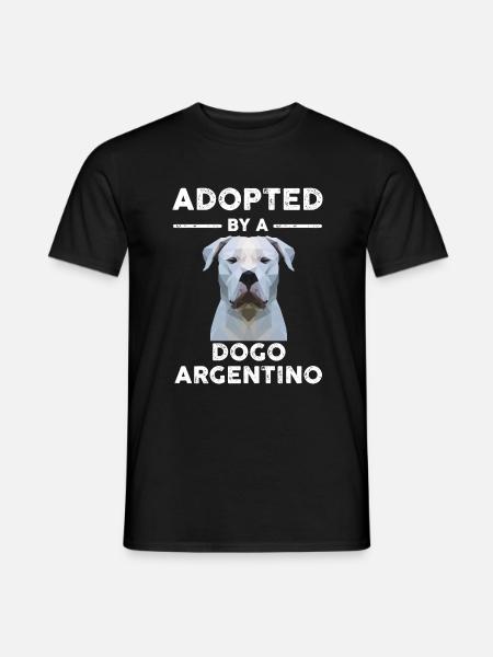 Dogo Argentino Tshirt | Adopted Men Women - Men's T-Shirt - black