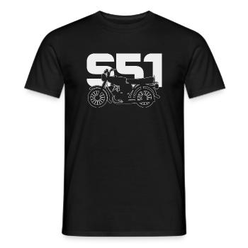 Legende S51 Simme Enduro Vintage - Männer T-Shirt - Schwarz - Vorne - AI Model Male 178 light (178cm)