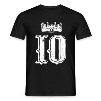 Couronne de 10 chiffres - T-shirt homme - noir - Devant - AI Model Male 178 light (178cm)