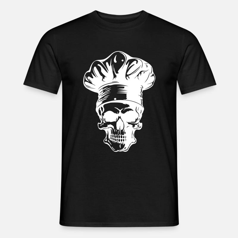 Skelett Koch - Männer T-Shirt - Schwarz