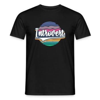Introvertierte soziale Angststörung - Männer T-Shirt - Schwarz - Vorne - AI Model Male 178 light (178cm)