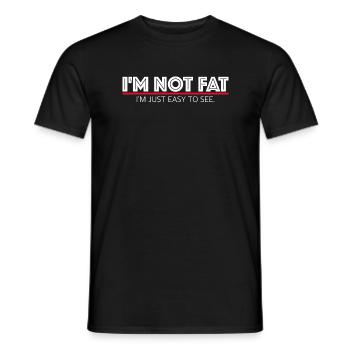 Je ne suis pas grosse, je suis juste facile à repérer - T-shirt homme - noir - Devant - AI Model Male 178 light (178cm)