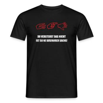 Busfahrer T-Shirt - 415 Busfahrer Gruß für Fahrer - Männer T-Shirt - Schwarz - Vorne - AI Model Male 178 light (178cm)