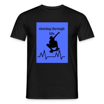 skateboard - Männer T-Shirt - Schwarz - Vorne - AI Model Male 178 light (178cm)
