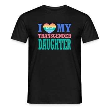 Liebe meine Transgender-Tochter schütze Trans-Kinder - Männer T-Shirt - Schwarz - Vorne - AI Model Male 178 light (178cm)