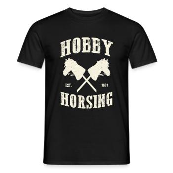 Hobby Horsing - Équitation de loisir de style vintage - T-shirt homme - noir - Devant - AI Model Male 178 light (178cm)