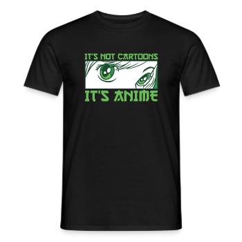 Pas des dessins animés, mais des animes - T-shirt homme - noir - Devant - AI Model Male 178 light (178cm)