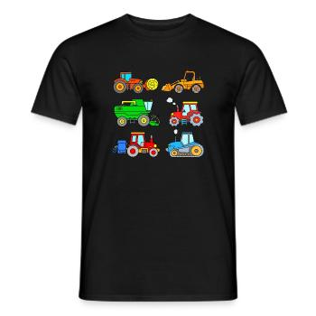 Tractor tractor - Men's T-Shirt - black - Front - AI Model Male 178 light (178cm)