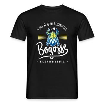un bogosse clermontois rugby clermont humour - T-shirt homme - noir - Devant - AI Model Male 178 light (178cm)