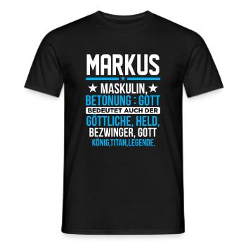MARKUS - Titan - Männer T-Shirt - Schwarz - Vorne - AI Model Male 178 light (178cm)
