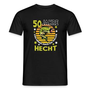 Geburtstag Toller Hecht Alter Jahre 50 - Männer T-Shirt - Schwarz - Vorne - AI Model Male 178 light (178cm)