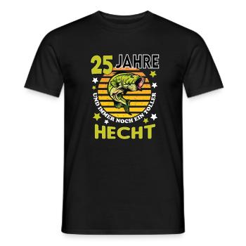 Geburtstag Toller Hecht Alter Jahre 25 - Männer T-Shirt - Schwarz - Vorne - AI Model Male 178 light (178cm)