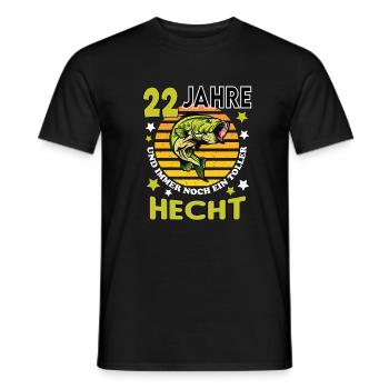 Geburtstag Toller Hecht Alter Jahre 22 - Männer T-Shirt - Schwarz - Vorne - AI Model Male 178 light (178cm)