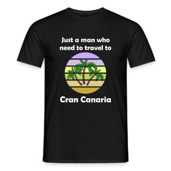 Die Reise nach Cran Canaria - Männer T-Shirt - Schwarz - Vorne - AI Model Male 178 light (178cm)