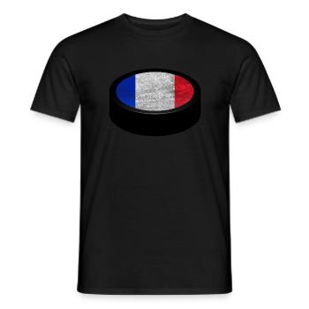 Équipe de France Hockey Puck - T-shirt homme - noir - Devant - AI Model Male 178 light (178cm)