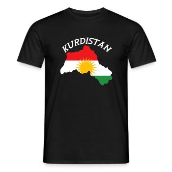 Es lebe Kurdistan her biji kurd - Männer T-Shirt - Schwarz - Vorne - AI Model Male 178 light (178cm)