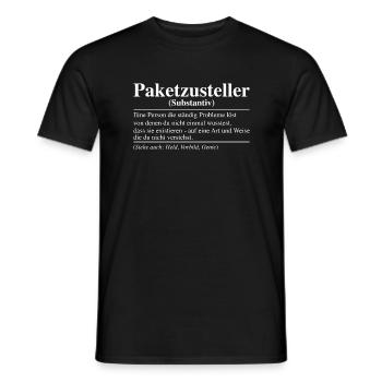 Paketzusteller Geschenk Paket Zusteller Paketbote - Männer T-Shirt - Schwarz - Vorne - AI Model Male 178 light (178cm)