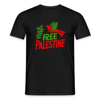 Free palestine - T-shirt homme - noir - Devant - AI Model Male 178 light (178cm)
