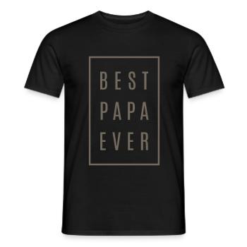 Best Papa Ever Tees Gift! - Men's T-Shirt - black - Front - AI Model Male 178 light (178cm)