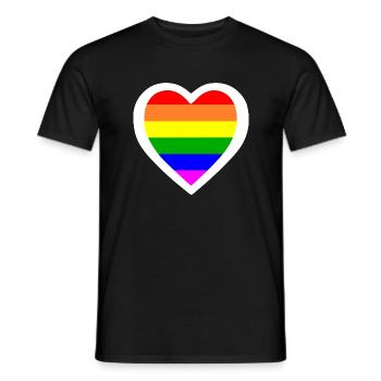 Lgbtq - Männer T-Shirt - Schwarz - Vorne - AI Model Male 178 light (178cm)