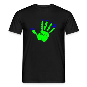 Color changeable | WASD Gamer Gaming Hand - Men's T-Shirt - black - Front - AI Model Male 178 light (178cm)