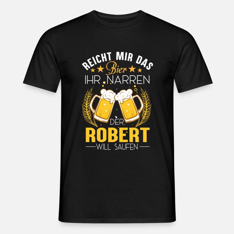 Robert Bier - Männer T-Shirt - Schwarz