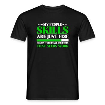 Tolerantie voor heeft werk nodig - Heren T-shirt - zwart - Voor - AI Model Male 178 light (178cm)