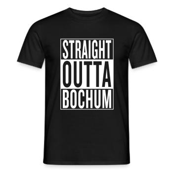 straight outta Bochum - Männer T-Shirt - Schwarz - Vorne - AI Model Male 178 light (178cm)