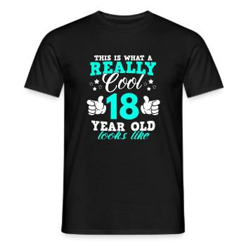 C'est ce que vraiment cool vieux regards 18 années comme - T-shirt homme - noir - Devant - AI Model Male 178 light (178cm)