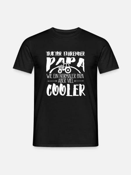 Landwirt Traktor Cooler Papa Geschenk - Männer T-Shirt - Schwarz