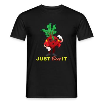 Vegetable Funny Beetroot Trend Funny Gift - Men's T-Shirt - black - Front - AI Model Male 178 light (178cm)