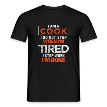 Cook gift cook cooking baking kitchen gastro - Men's T-Shirt - black - Front - AI Model Male 178 light (178cm)