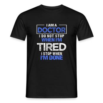 médecin cadeau médecin étudiant les médecins en médecine - T-shirt homme - noir - Devant - AI Model Male 178 light (178cm)