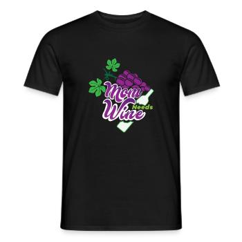 Mom Needs Wine Mother's Day Mom Gift - Men's T-Shirt - black - Front - AI Model Male 178 light (178cm)