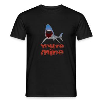 You're mine, you belong to me sharks fun gift - Men's T-Shirt - black - Front - AI Model Male 178 light (178cm)